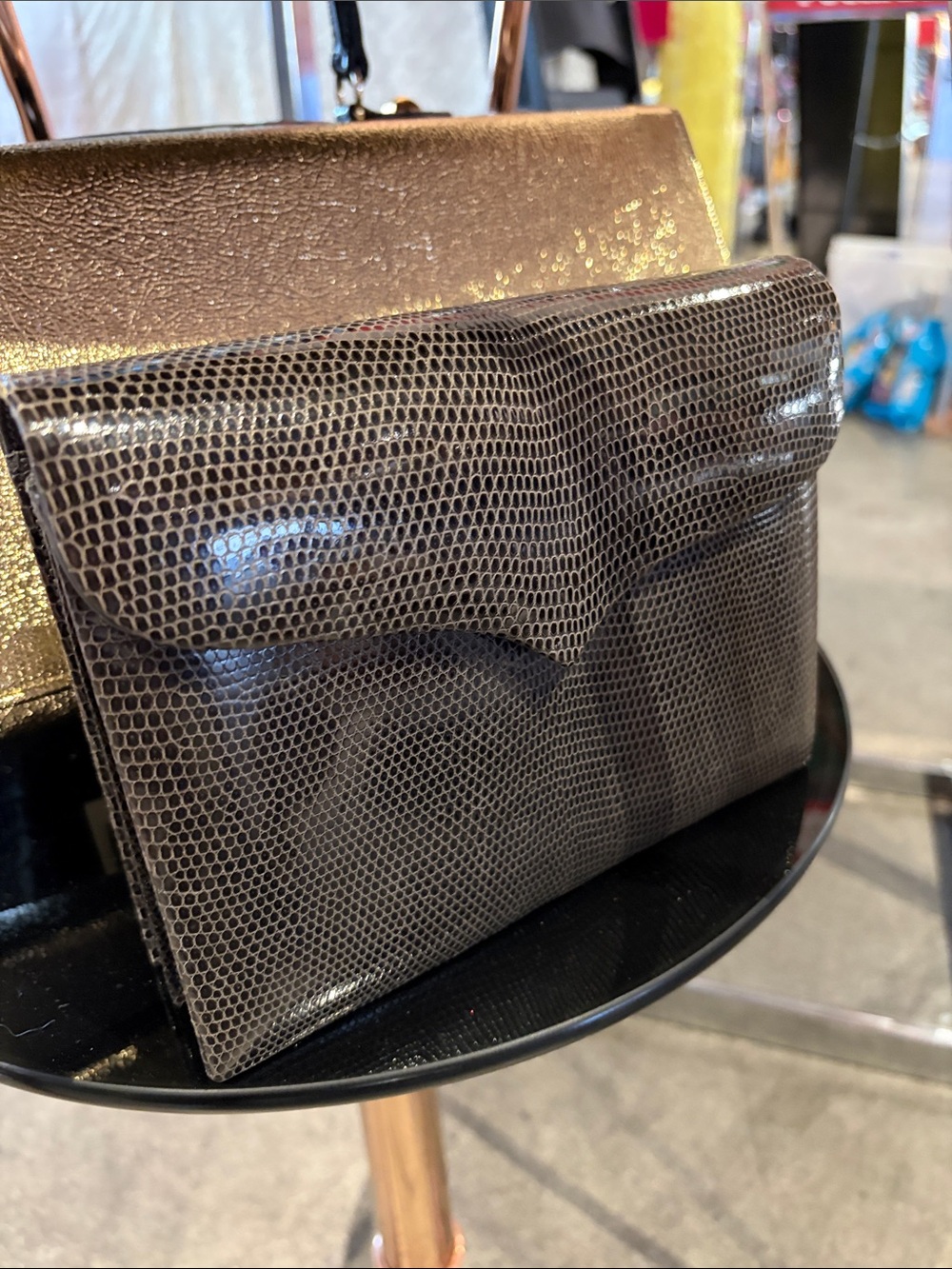 Classic Brown Lizard-Texture Men’s Clutch Wallet